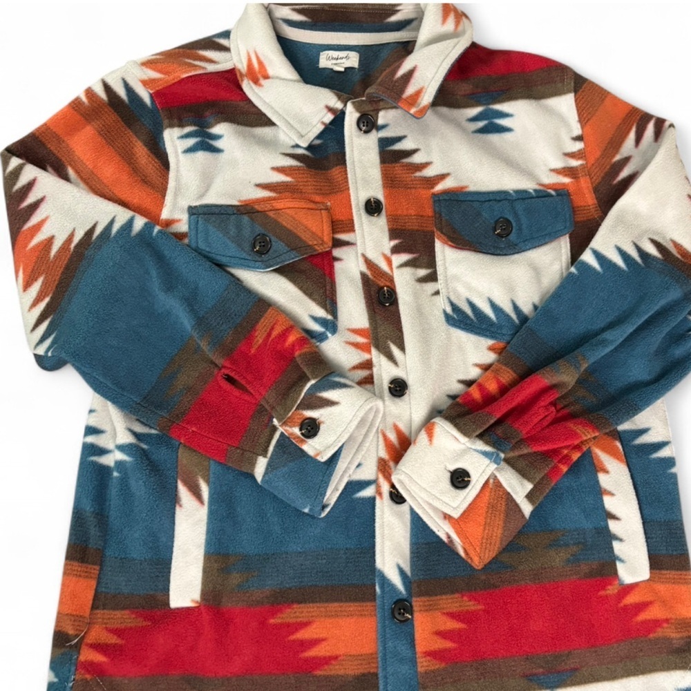 Weekends Everyday Mesa Aztec Fleece Shacket – Women’s Medium - Picture 2 of 7